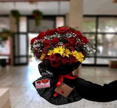 Aşkıma Şık Karışık Gül Buketi