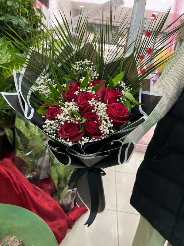 Kırmızı Gül Cipsolu Buket