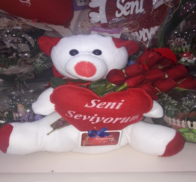 Peluş Ayıcıklı Gül