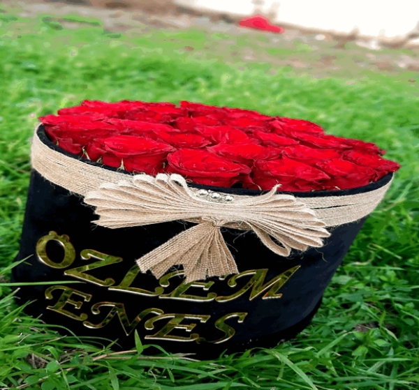 Sevgiliye Kutuda Kırmızı Gül