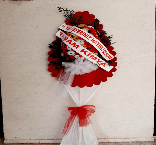 Düğün Çiçekleri - Düğün &amp; Açılış İçin Tek Katlı Çelenk