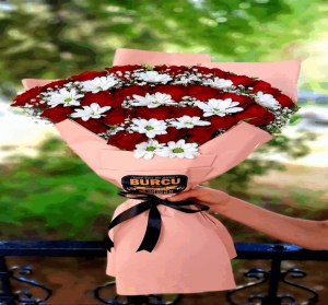 Sana Özel 25 Güllü Papatya Buketi